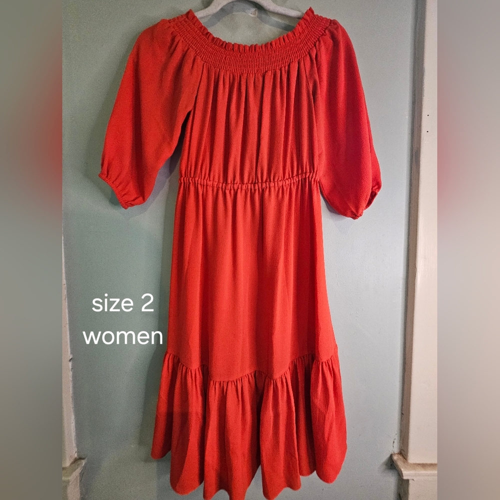 Womens orange dress